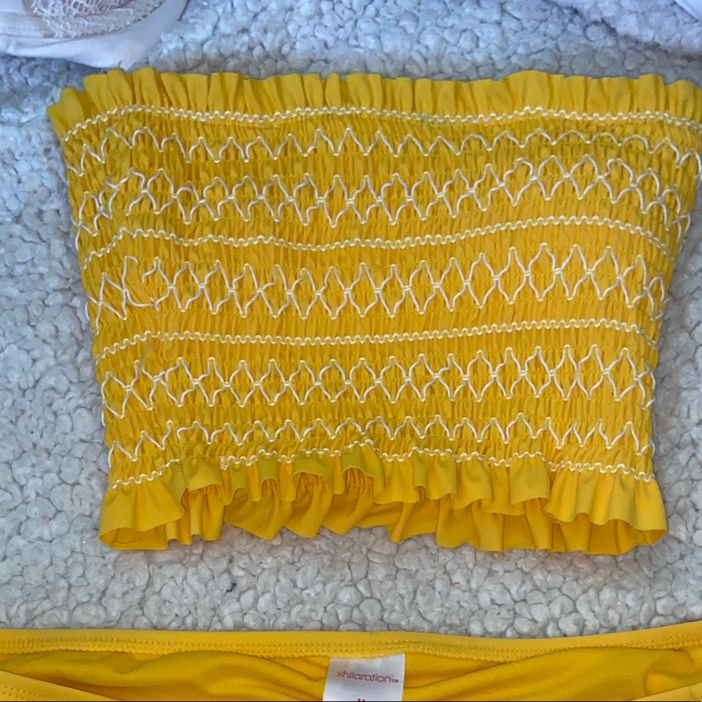 Yellow bathing suit!